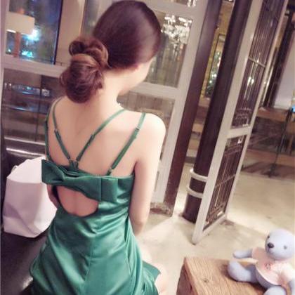 Summer Bowknot Hollow Out Backless ..