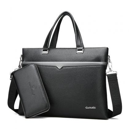 Fashion Briefcase Men’s Handbag（add A..