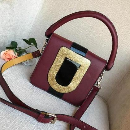 Occident Style Glossy Color Women Satchel