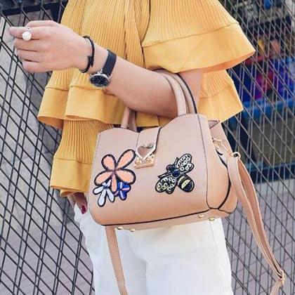Korean Style Butterfly Embroidery Women Satchel