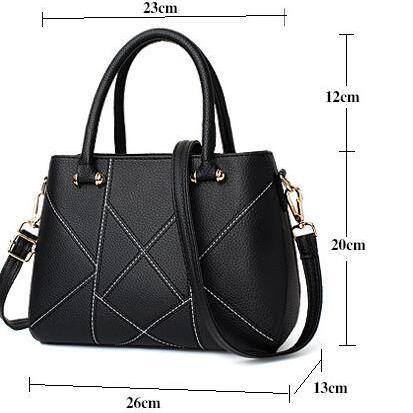 Geometric Pattern Pu Handbag Tote Bag With..