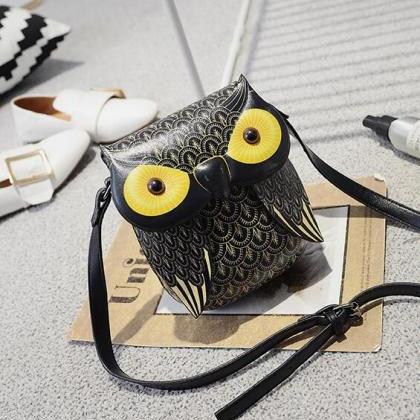 Novelty 3d Owl Pattern Printing Crossbody Bag