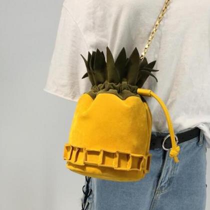 Particular Pineapple Shape Women Crossbody Bag