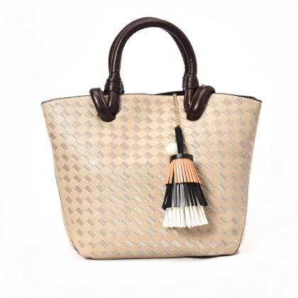 Simplicity Knitted Pattern Women Tote Bag