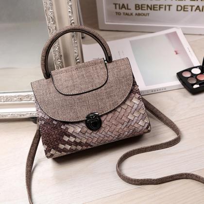Distinctive Woven Design Women Handbag