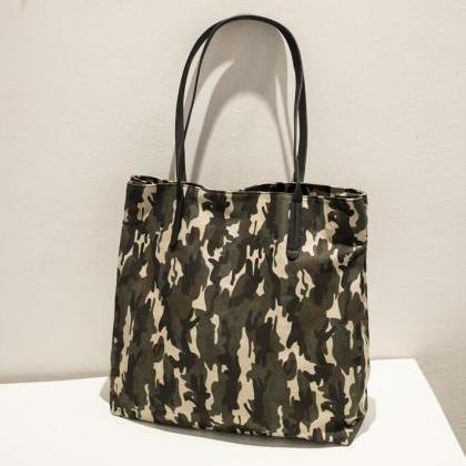 Personality Camouflage Pattern Women Shoulder Bag
