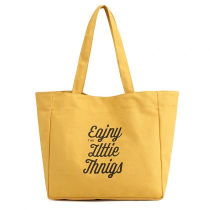 Enjoy The Little Things Canvas Tote..