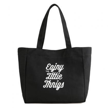 Enjoy The Little Things Canvas Tote..