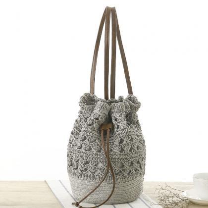 Hand-make Crochet Hollow Knitted Backpack