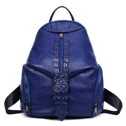 Occident Style Croco-embossed Women Backpack