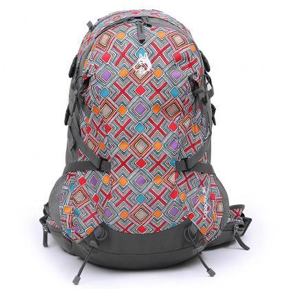 Colorful Patchwork Zipper Backpack