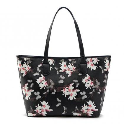 Floral Print Tote Bag