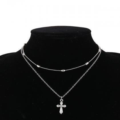 Fashion Simple Cross Pendant Necklace