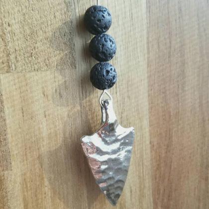 Simple Volcanic Satin Alloy Pendant Necklace