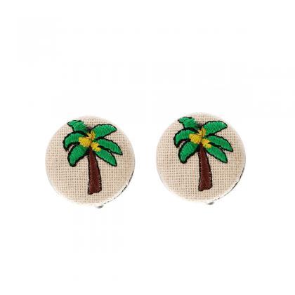 Temperament Embroidery Pineapple Cactus Coconut..
