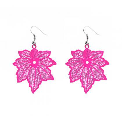 Computer Candy Maple Leaf Earrings