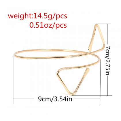 Geometric Triangle Adjustable Arm Bracelet