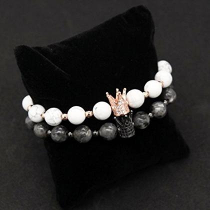 Matte Black Frosted Natural White Turpentine Crown..