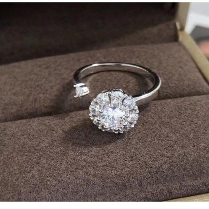 Time Regulated Adjustable Opening Diamond Ring