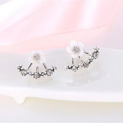 Small Daisy Flowers After Hanging Earrings
