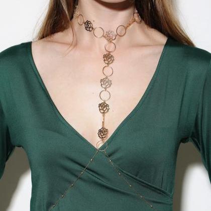 Sexy Hollow Out Rose Body Chains