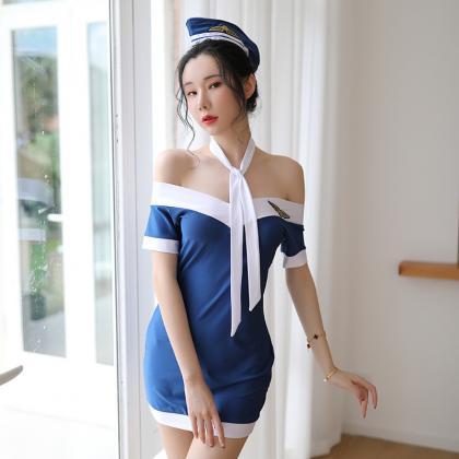 Sexy Stewardess /policewoman Uniform Suit..