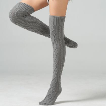 Over-the-knee Heap Socks-4-25-77