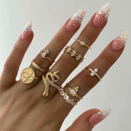 9 Pieces Women's Fashion Rings..