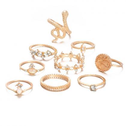 9 Pieces Women's Fashion Rings..