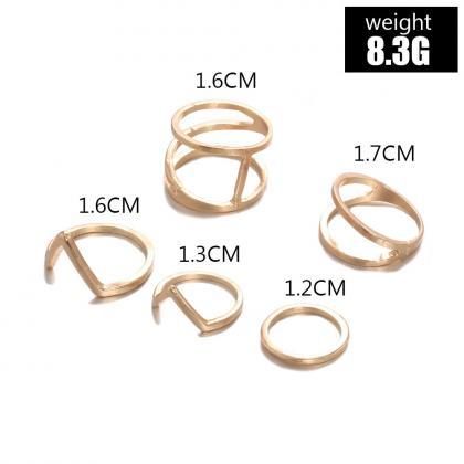 5pcs Women's Ring Set Creative..