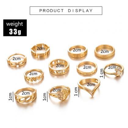 11 Pieces Women's Ring Set Fashion..