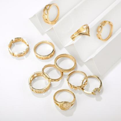 11 Pieces Women's Ring Set Fashion..