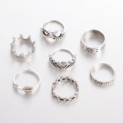 7 Pieces Women's Fashion Rings Simple..