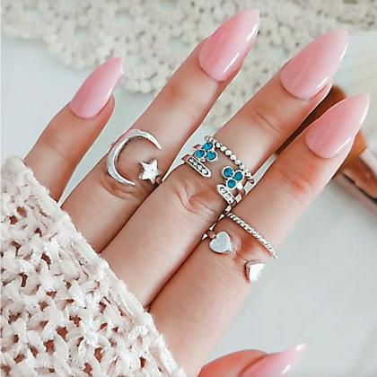 6 Pieces Women's Fashion Rings Simple..