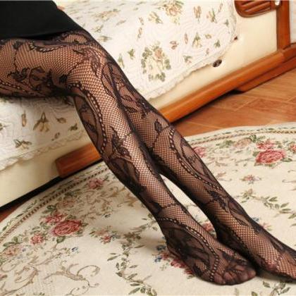 Lace Sexy Pantyhose Woman Patterned Tight Erotic..