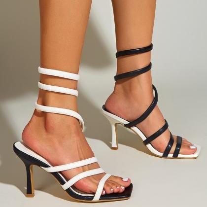 Twining Thin Head Color Matching Sandals
