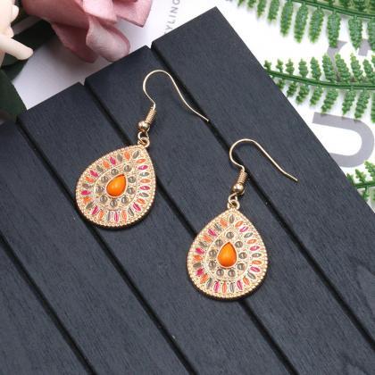 Bohemian Ethnic Style Drop Oil Colorful Water Drop..