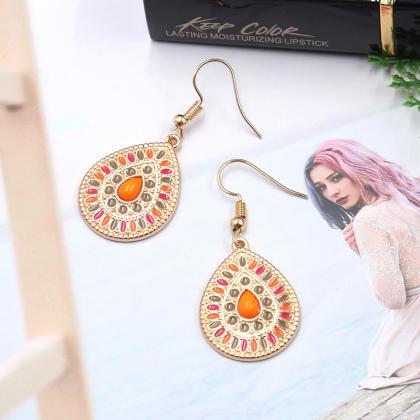 Bohemian Ethnic Style Drop Oil Colorful Water Drop..