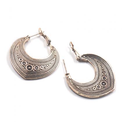 Retro Personality Exaggeration Simple Earrings-2