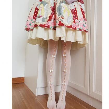 Japanese Summer Bow Lolita Pantyhose..