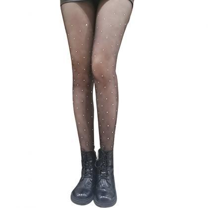 Point Drill Crystal Drill Stockings Stockings..