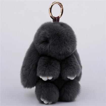 15cm Rex Rabbit Fur Little Rabbit Fur Ball Key..