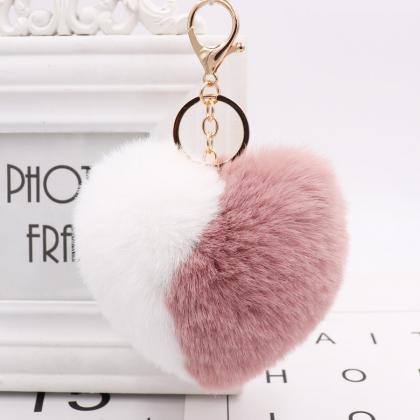Color Matching Love Bag Pendant Peach Heart Key..
