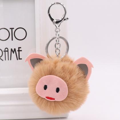 Cute Pig Plush Key Chain Bag Car Pendant Year Of..