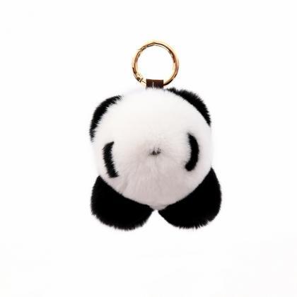 Panda Cute Cartoon Rex Rabbit Fur Soft Fur Bag..