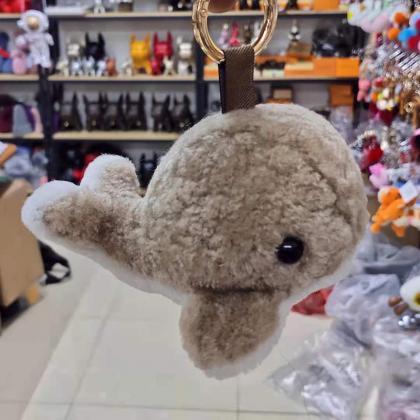 Wool Baby Whale Car Key Chain Pendant Plush Doll..