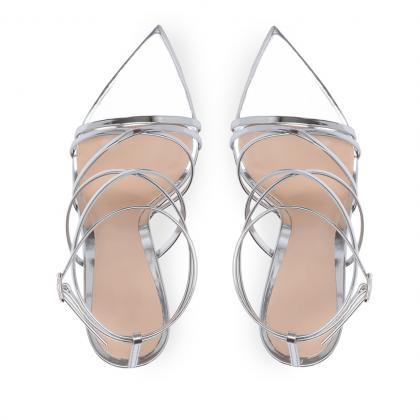 Cross Band Ultra-high Heel Pointed Sandals Party..