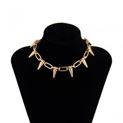 Punk Hip Hop Style Single Layer Tassel Necklace..