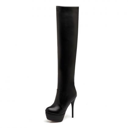 Over Knee Boots In Autumn And Winter..