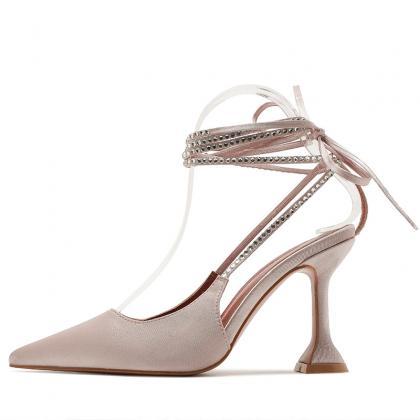 Champagne Pointed Ankle Trip Band S..